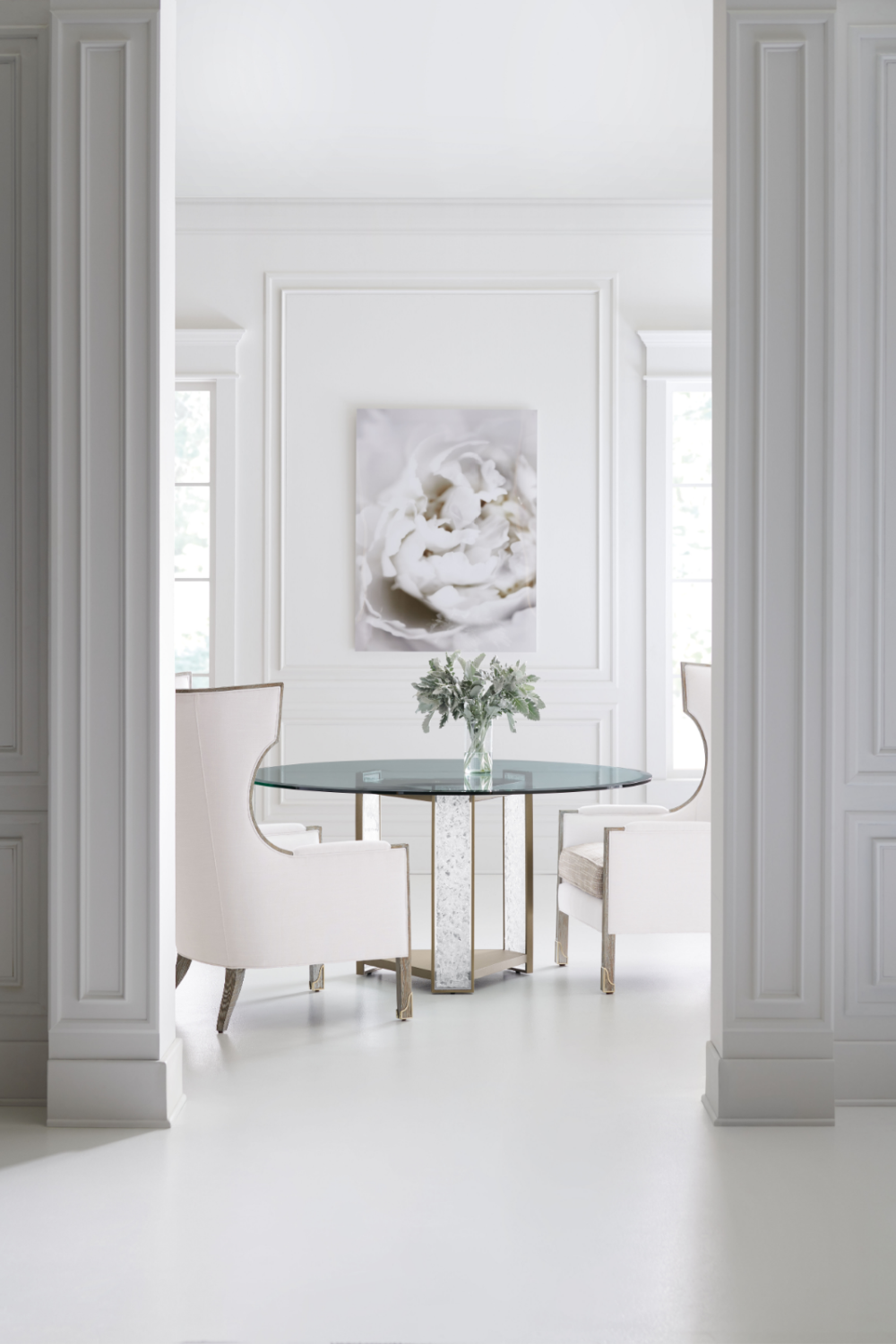 Crystal Pillars Dining Table Base | Caracole Break The Ice | Oroa.com