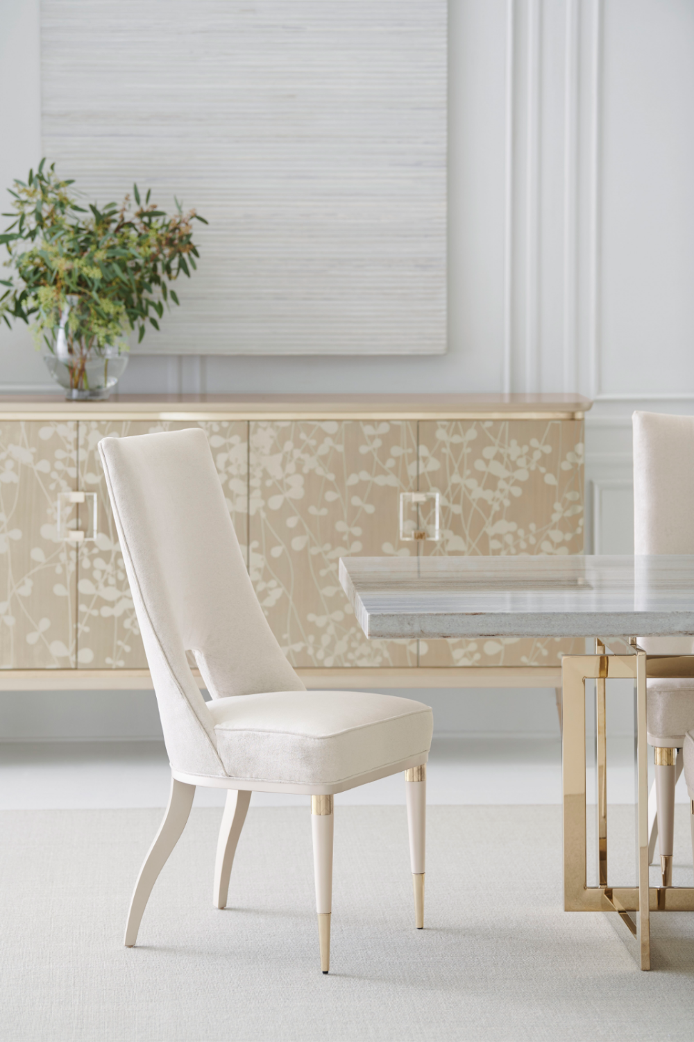Beige Marble Dining Table | Caracole Wish You Were Here | Oroa.com