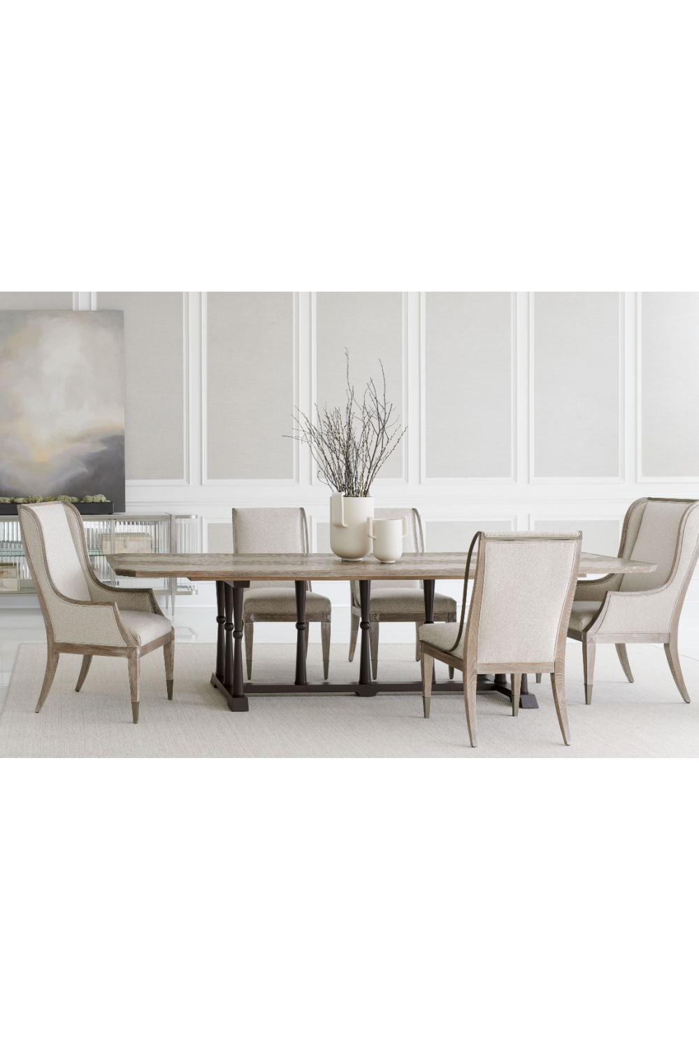 Ash Driftwood Classic Dining Table | Caracole Dinner Circuit 96 | Oroa.com