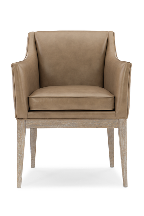 Brown Leather Dining Armchair | Caracole Free And Easy | Oroa.com