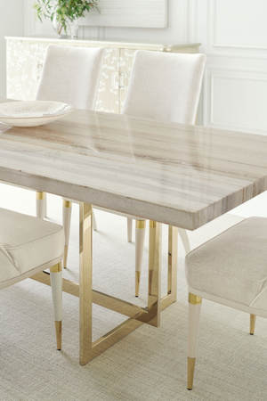 Ivory Modern Dining Chair | Caracole Guest of Honor | Oroa.com