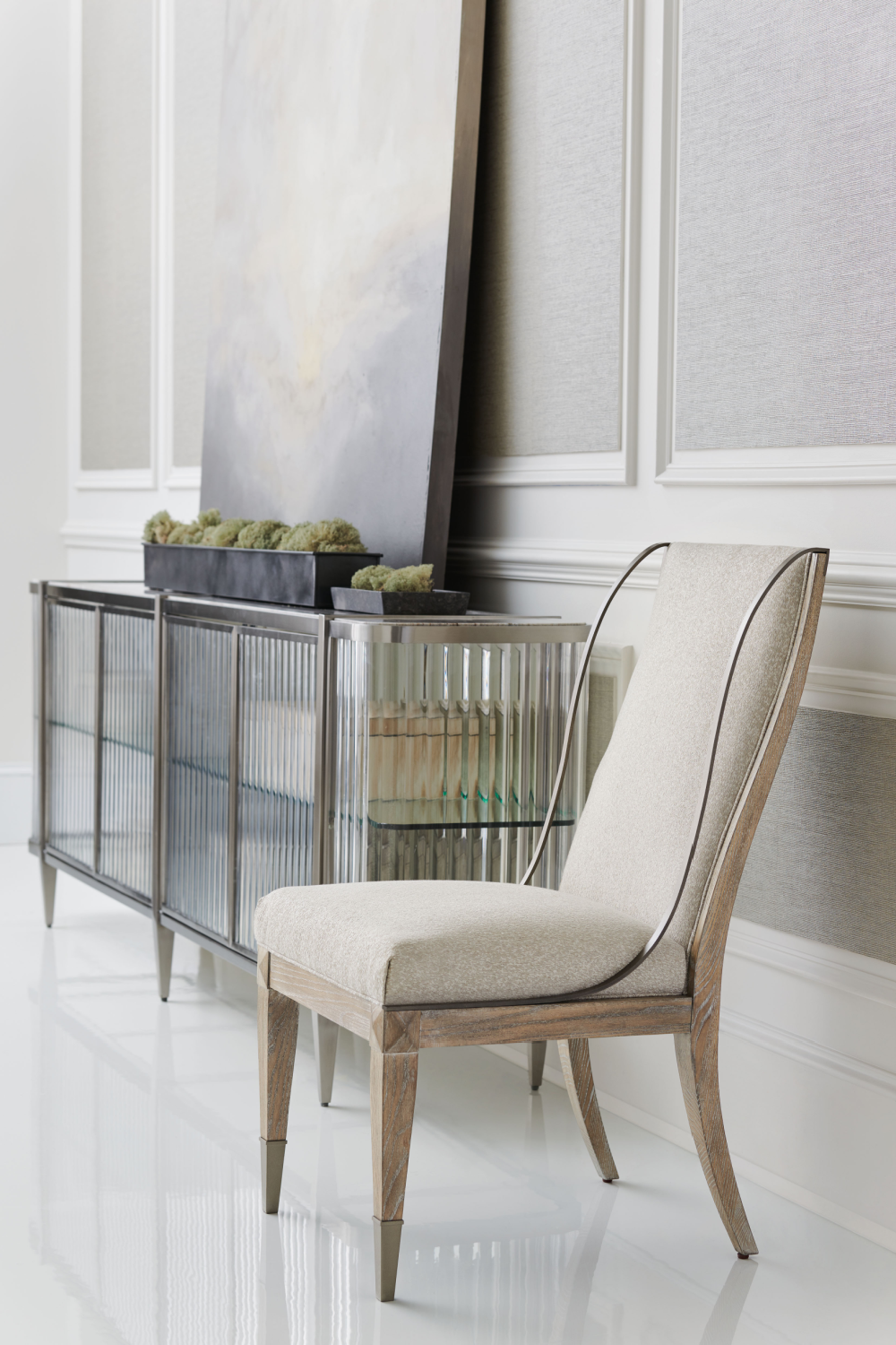 Ash Wood Side Chair | Caracole Open Arms | Oroa.com