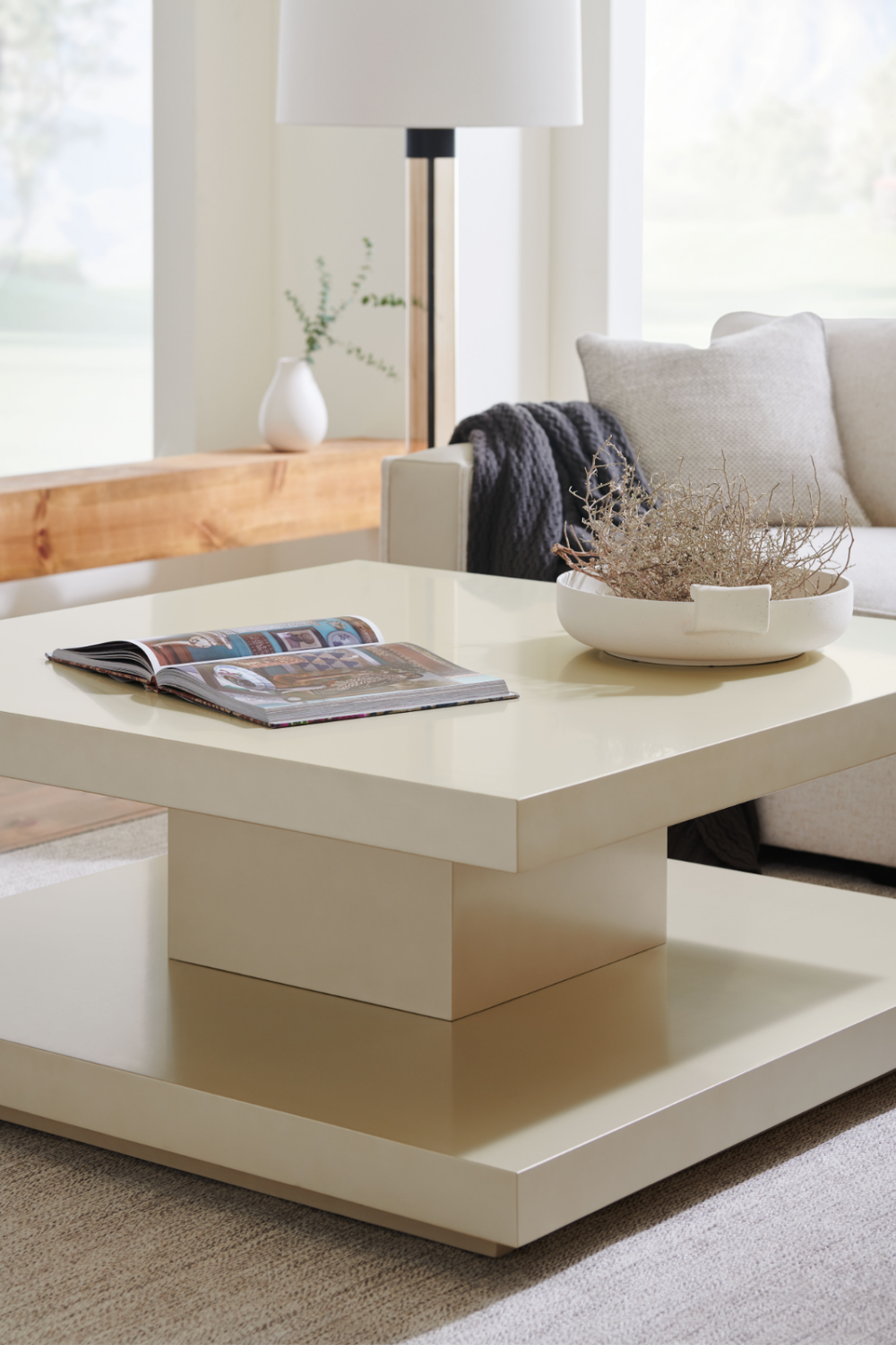 Beige Geometrical Coffee Table | Caracole Cool And Classic |  Oroa.com