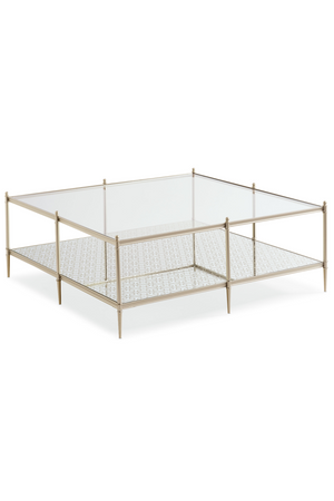 Metal Framed Glass Cocktail Table | Caracole Perfectly Square | oroa.com