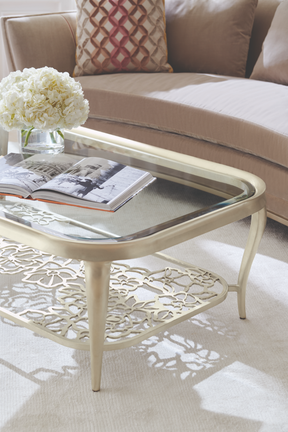 Glass Cocktail Table | Caracole Flower Power | Oroa.com