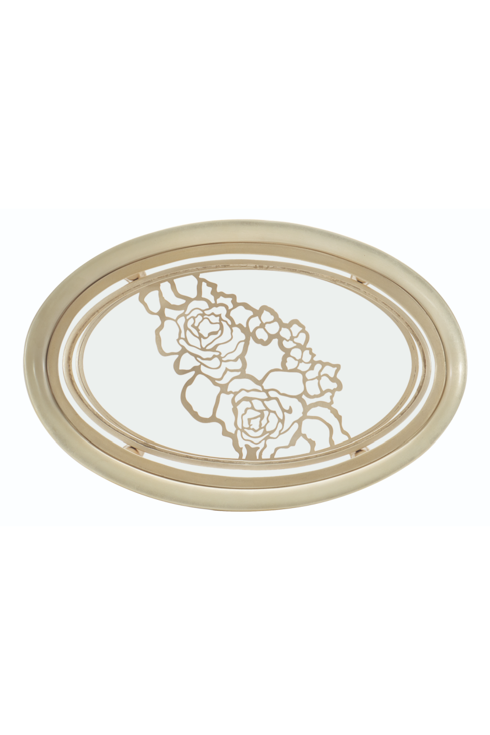 Oval Glass Top Side Table | Caracole Wild Flower | Oroa.com