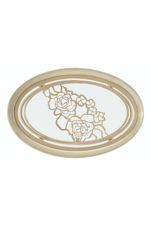 Oval Glass Top Side Table | Caracole Wild Flower | Oroa.com