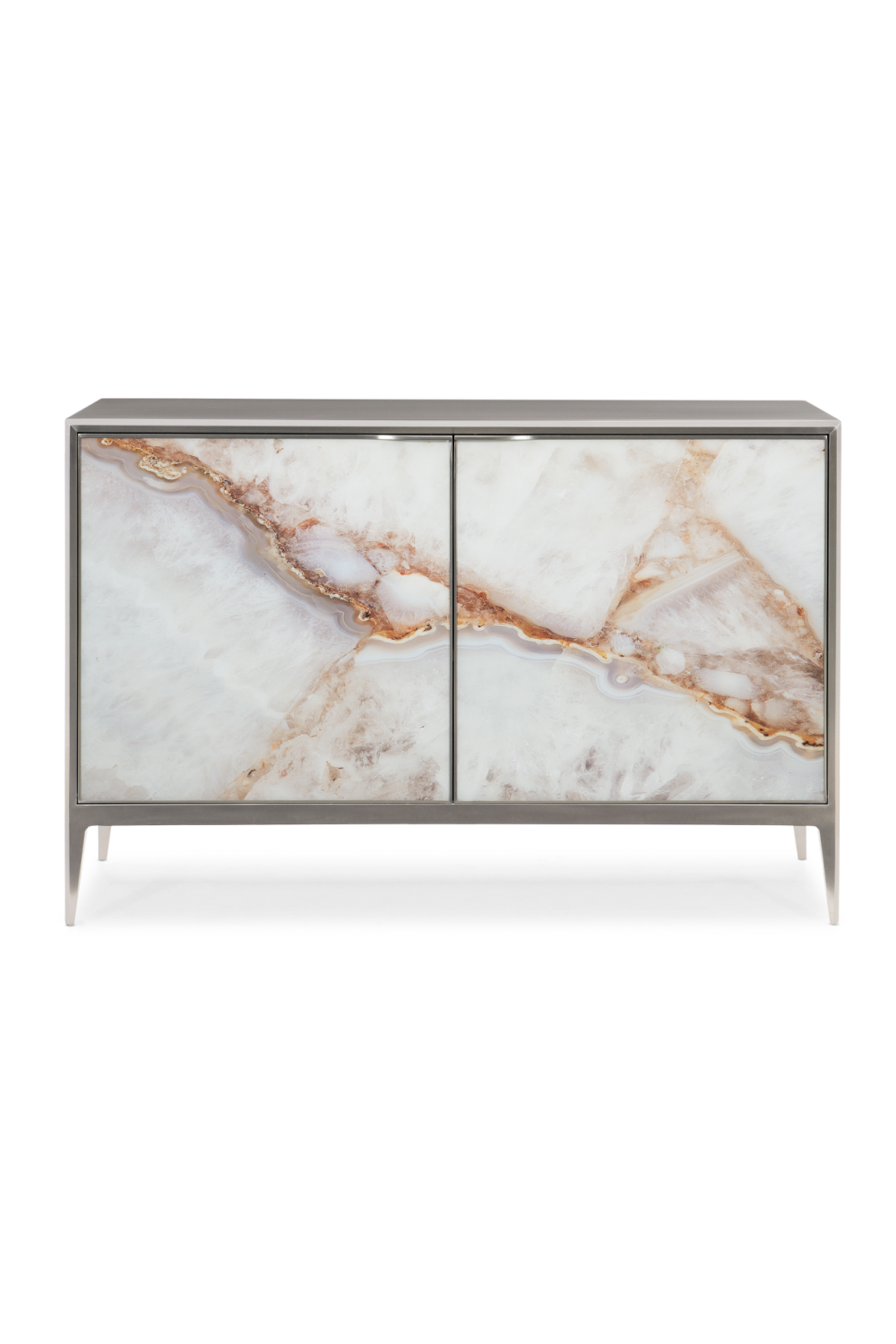 Patterned White Agate Cabinet | Caracole Rock Steady | Oroa.com