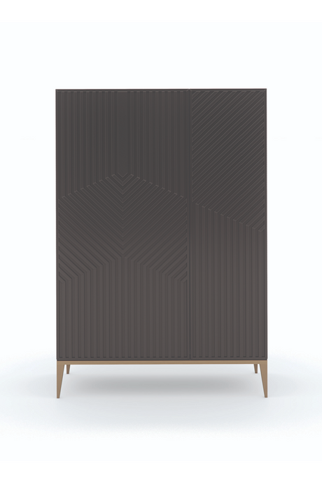 Dark Brown Graphic Cabinet | Caracole Out of Line | Oroa.com