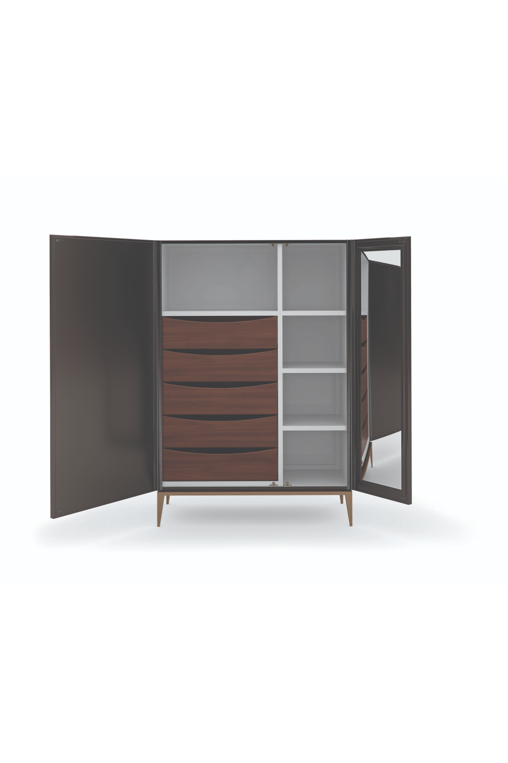 Dark Brown Graphic Cabinet | Caracole Out of Line | Oroa.com