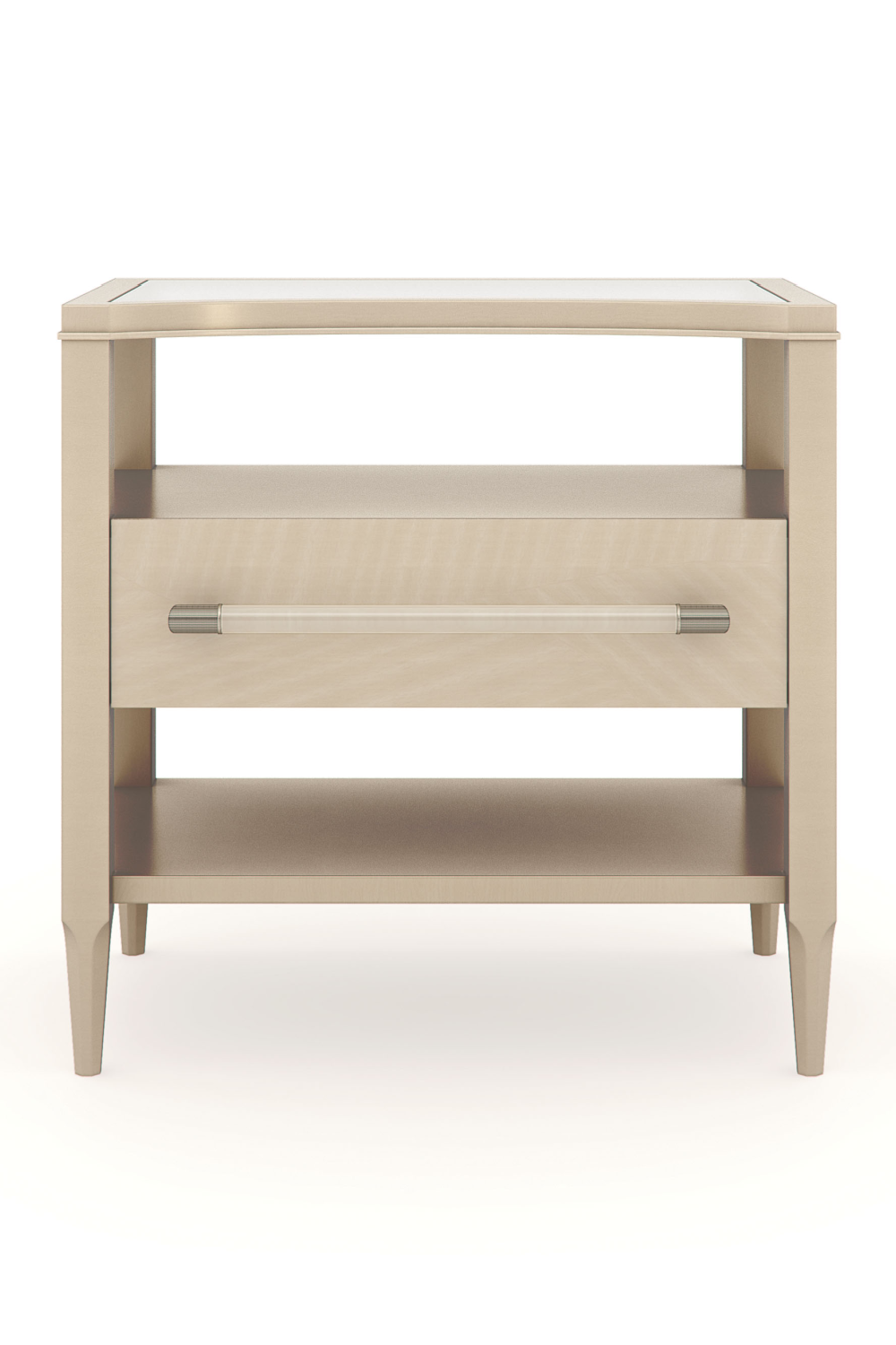 Crescent-Shaped Top Nightstand | Caracole Clearly Open | Oroatrade.com