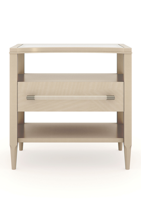 Crescent-Shaped Top Nightstand | Caracole Clearly Open | Oroatrade.com