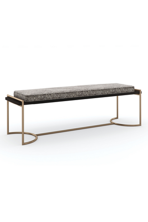 Gray Velvet Bench | Caracole Slim Line | Oroa.com