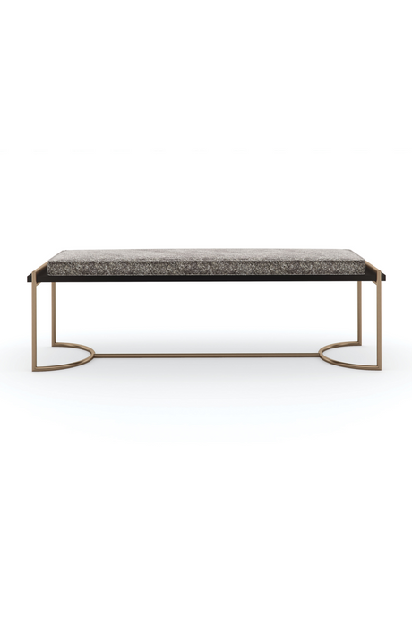 Gray Velvet Bench | Caracole Slim Line | Oroa.com