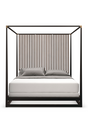 Brown Wooden Canopy Bed | Caracole Pinstripe | Oroa.com