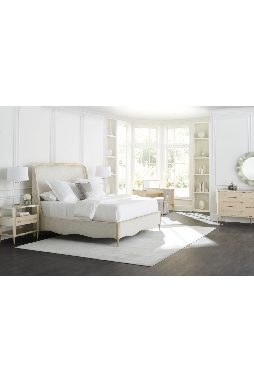 White Modern California King Bed | Caracole Deep Sleep | Oroa.com