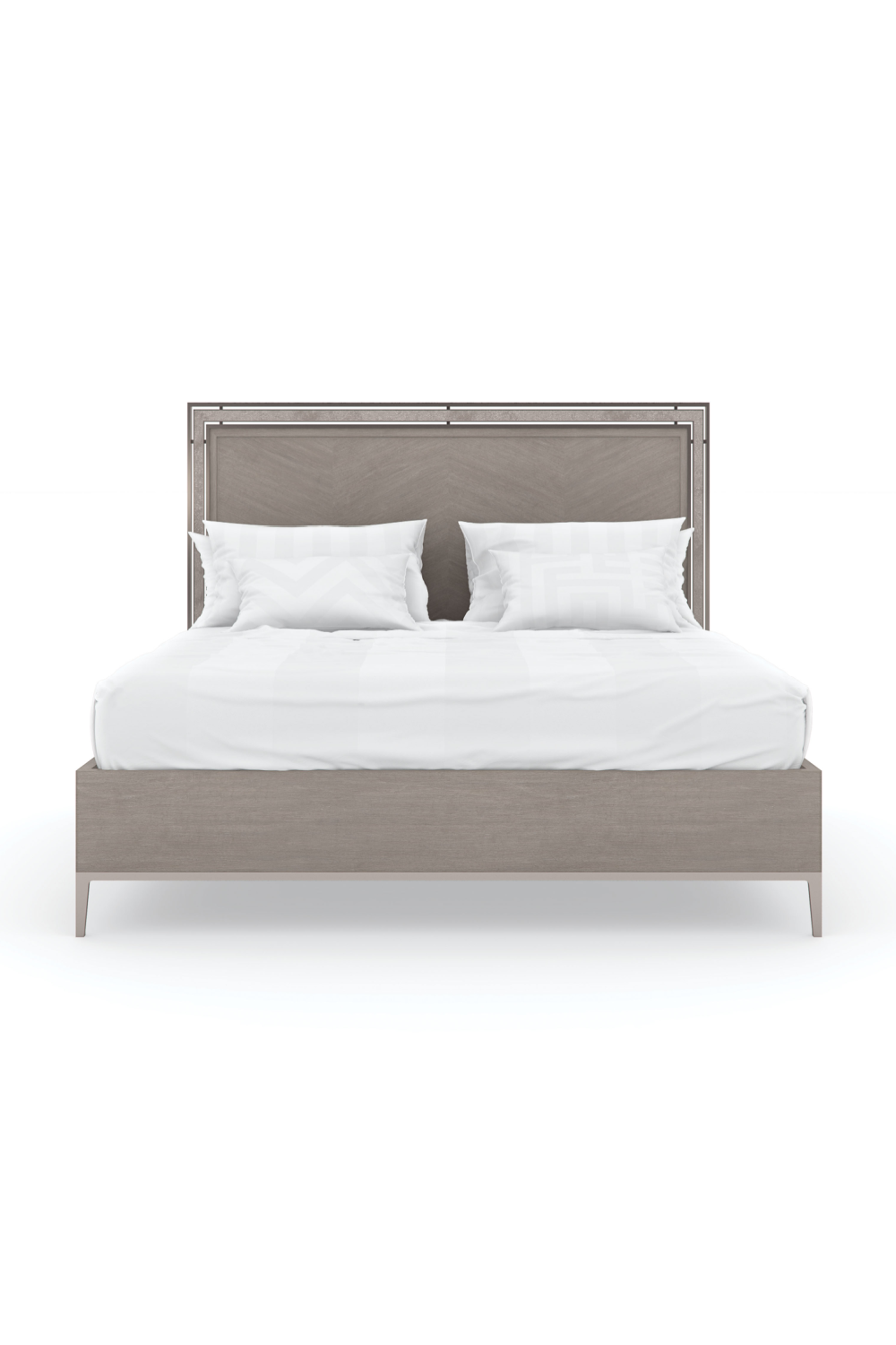 Herringbone Pattern California King Bed | Caracole Serenity | Oroa.com