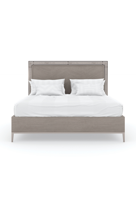 Herringbone Pattern California King Bed | Caracole Serenity | Oroa.com