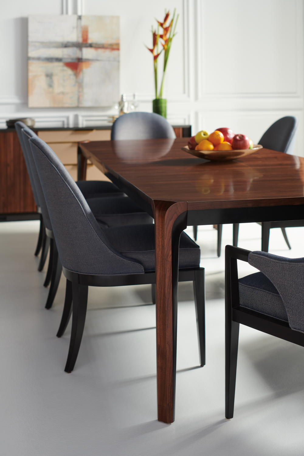 Dark Brown Walnut Dining Table | Caracole Room For More | Oroa.com