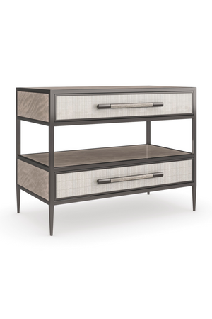 Bronze Framed Nightstand | Caracole Dual Impressions | Oroa.com