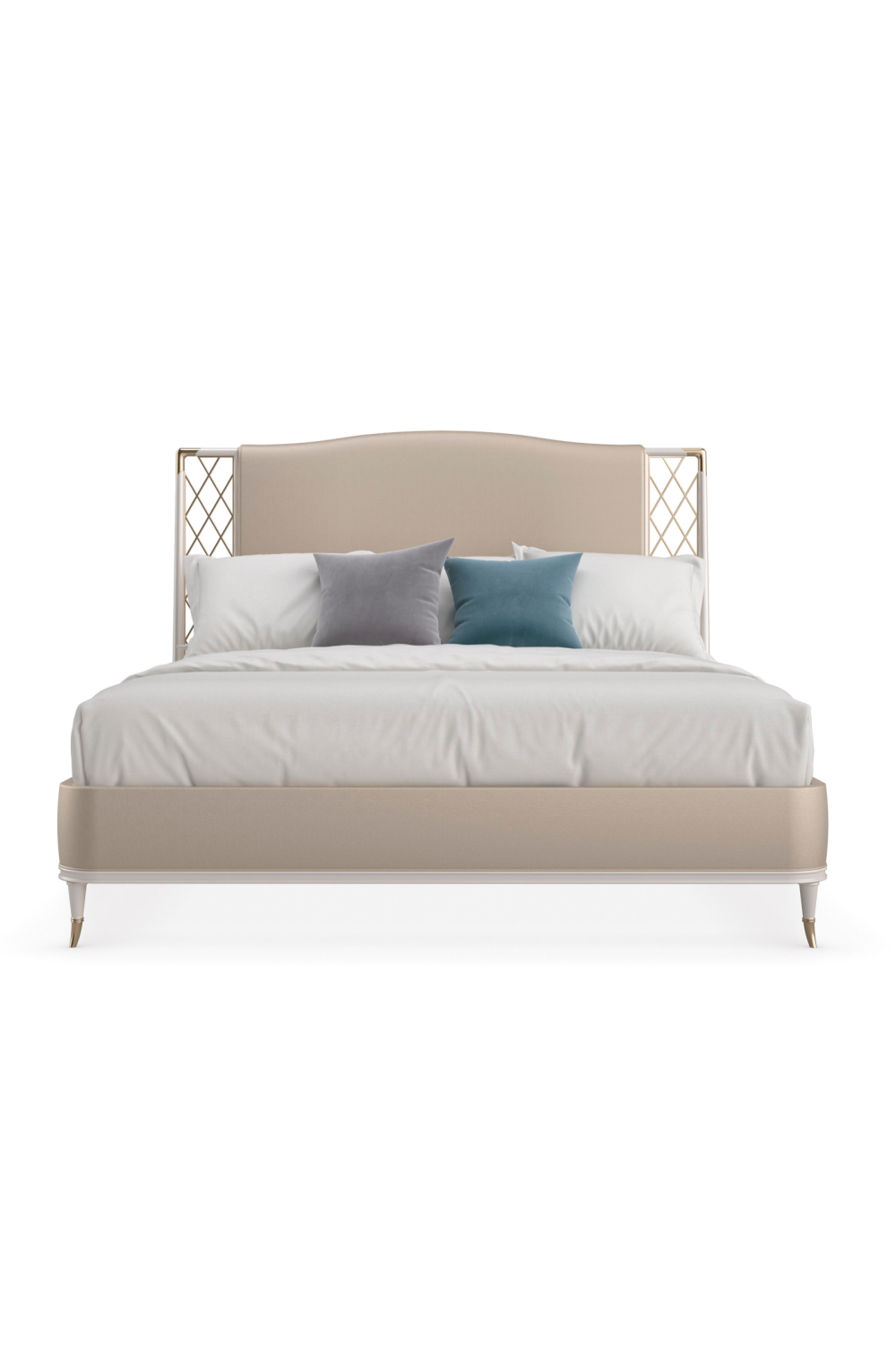 Beige Metal Trellis Bed | Caracole Star Of The Night | Oroa.com