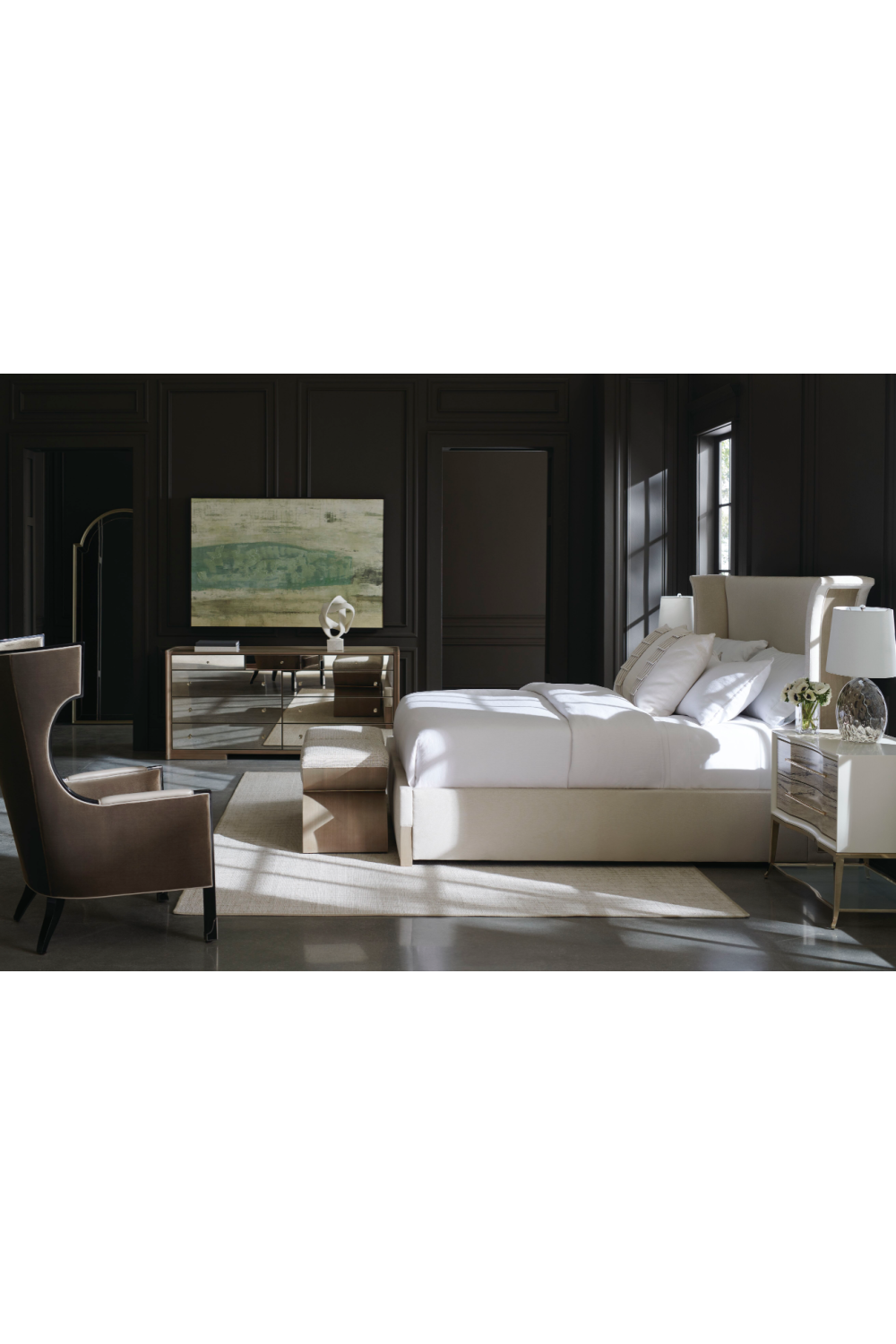 Light Gray Modern Bed | Caracole Beauty Sleep | Oroa.com