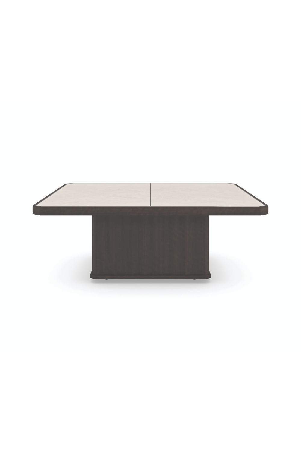 Cream Travertine Cocktail Table | Caracole Solid As A Rock | Oroa.com