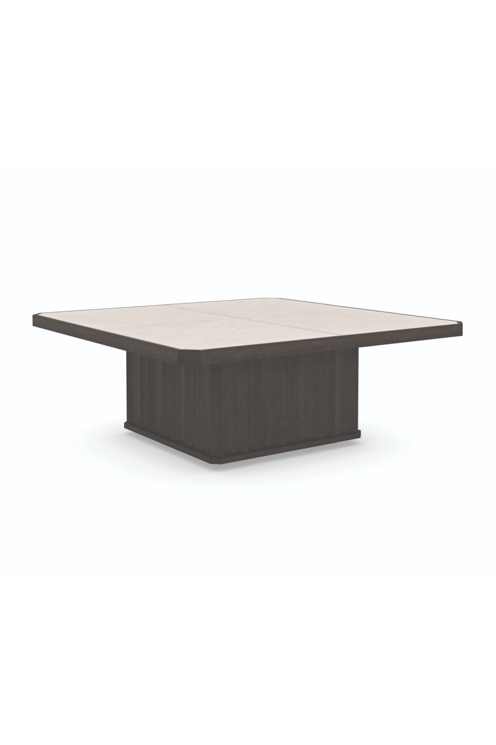 Cream Travertine Cocktail Table | Caracole Solid As A Rock | Oroa.com