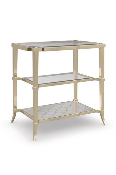 Gold Three-Tiered End Table | Caracole Third Times A Charm | Oroa.com