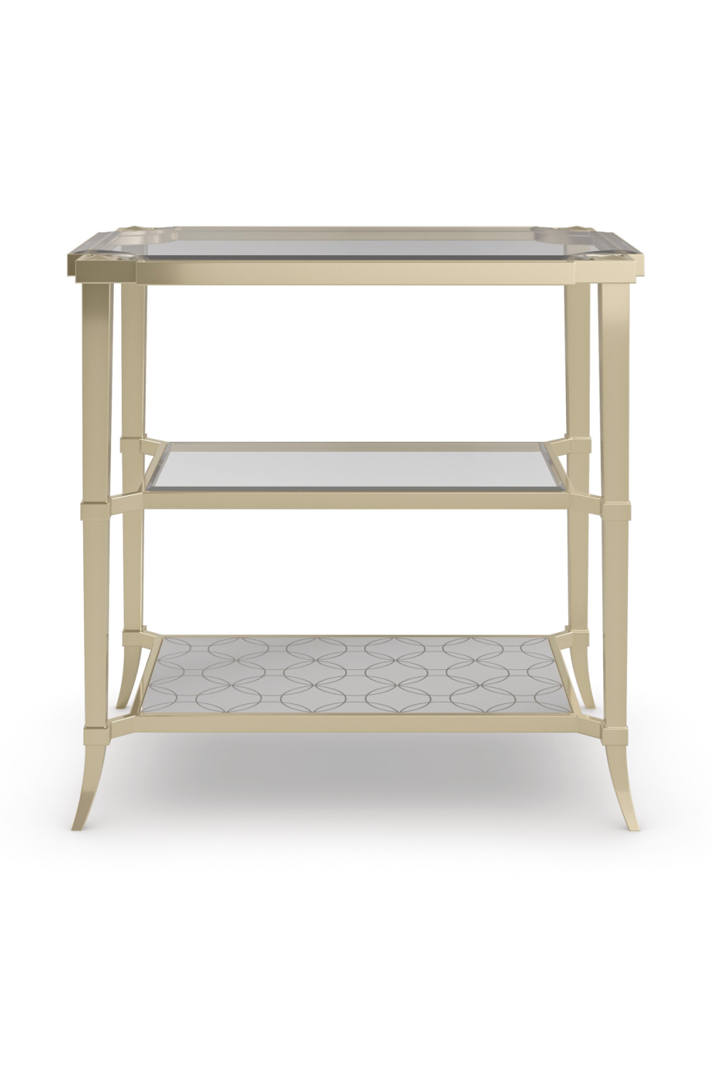Gold Three-Tiered End Table | Caracole Third Times A Charm | Oroa.com