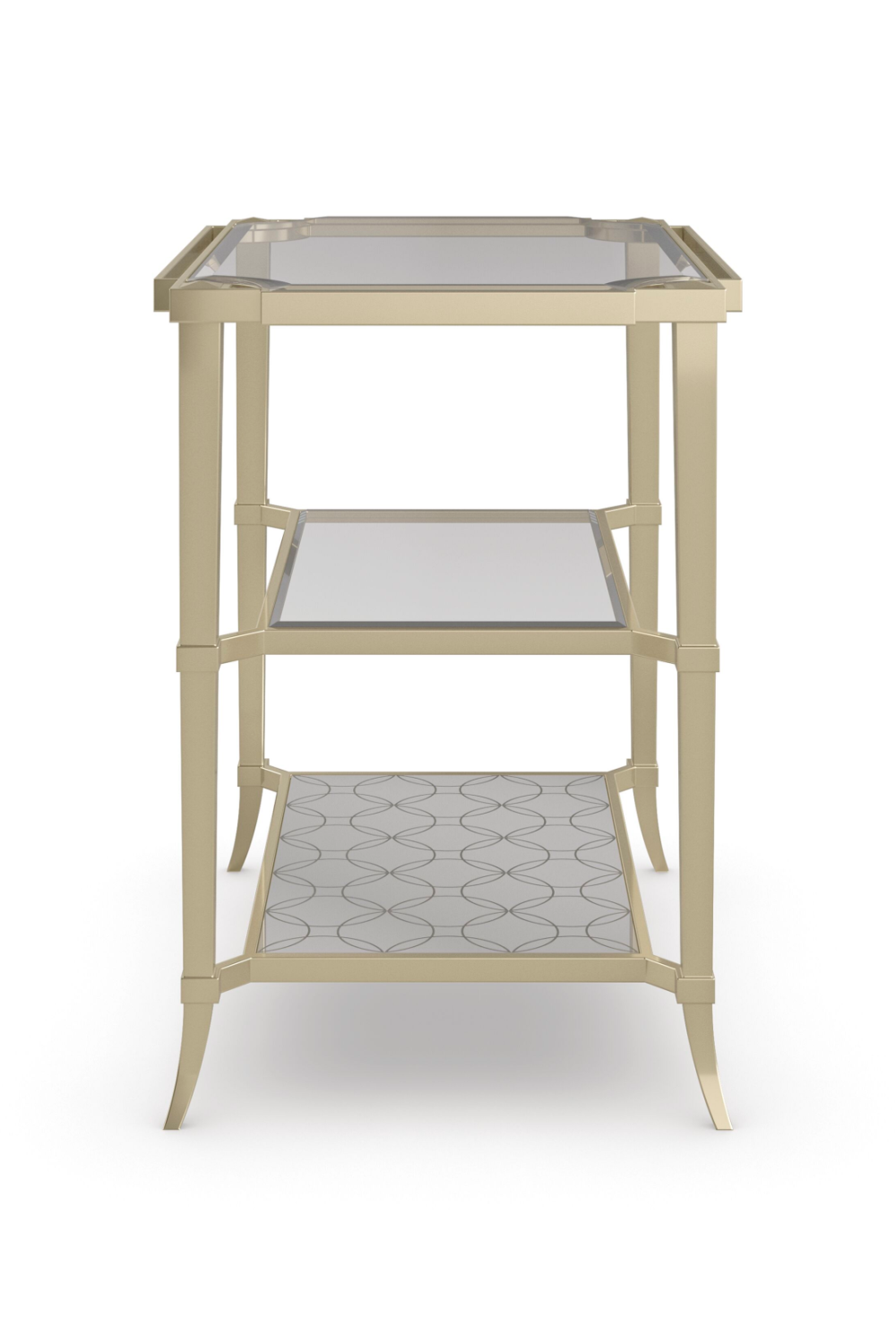 Gold Three-Tiered End Table | Caracole Third Times A Charm | Oroa.com