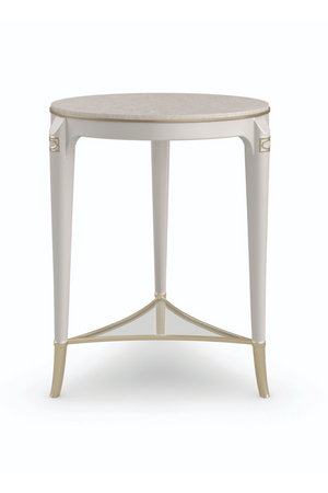 Cream Round Modern Side Table | Caracole Matched Up | Oroa.com