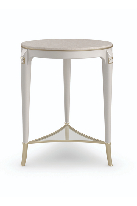 Cream Round Modern Side Table | Caracole Matched Up | Oroa.com