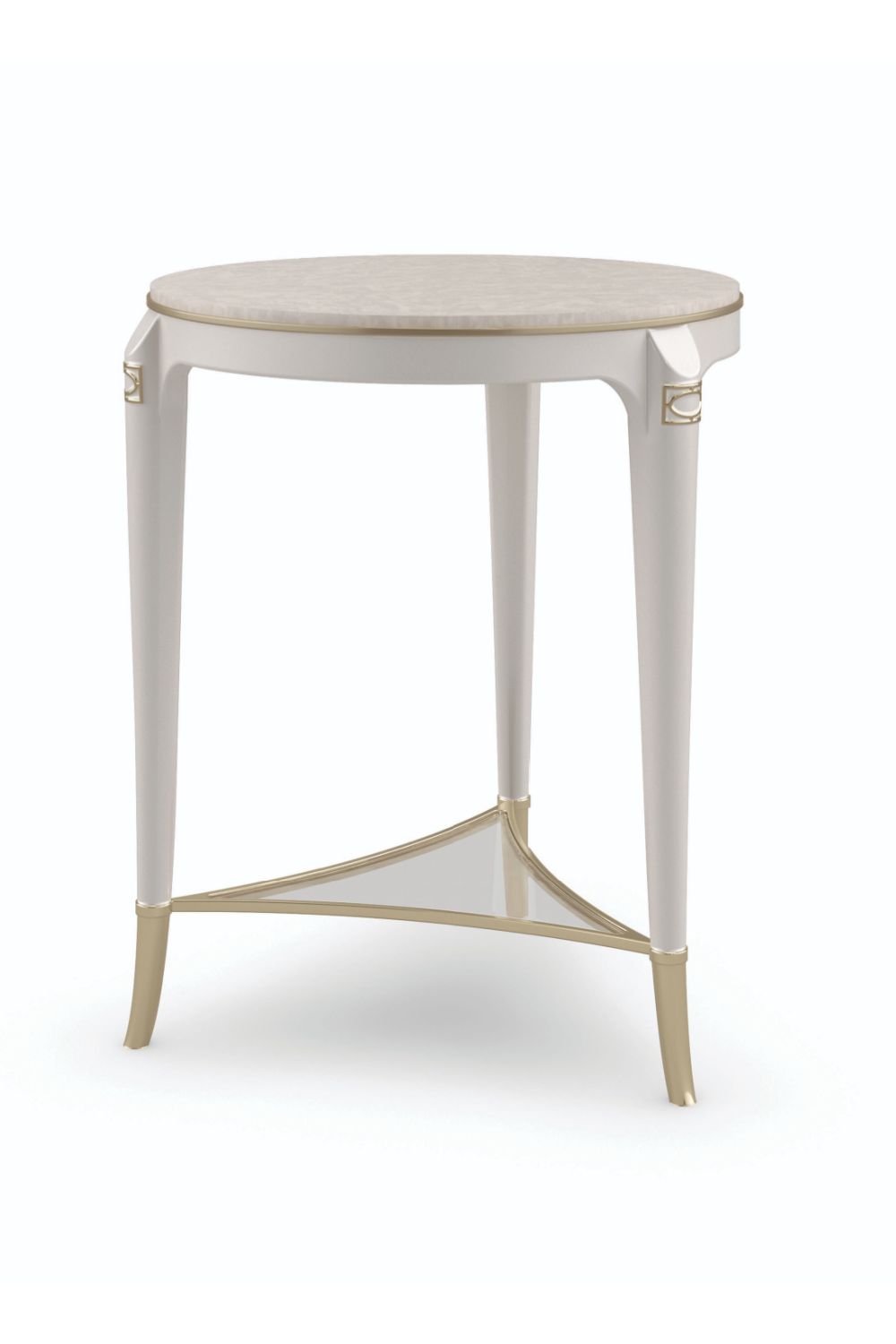 Cream Round Modern Side Table | Caracole Matched Up | Oroa.com
