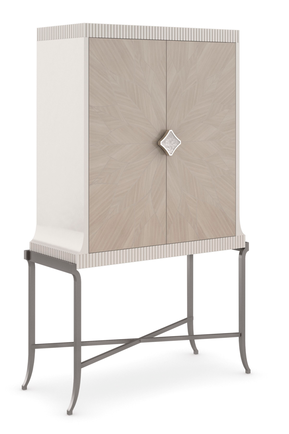 Rosette Patterned Bar Cabinet | Caracole High Expectations | Oroa.com