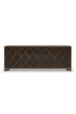 Slatted Wood Media Console | Caracole Diamond In The Rough | Oroa.com