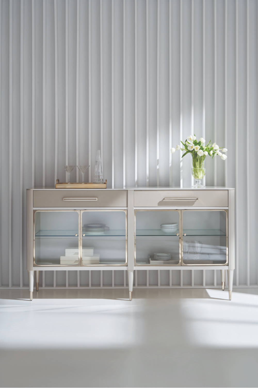 Glass Door Modern Sideboard | Caracole Love Interest | Oroa.com
