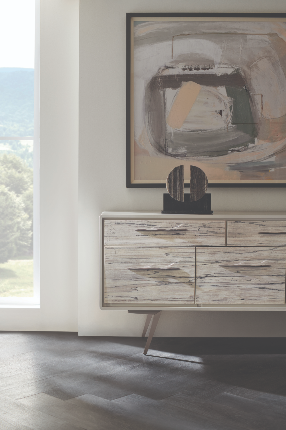 Spalted Maple Veneer Sideboard | Caracole Highs And Lows | Oroa.com
