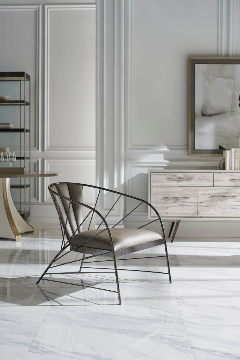 Bronze Framed Display Cabinet | Caracole Shelf Life | Oroa.com