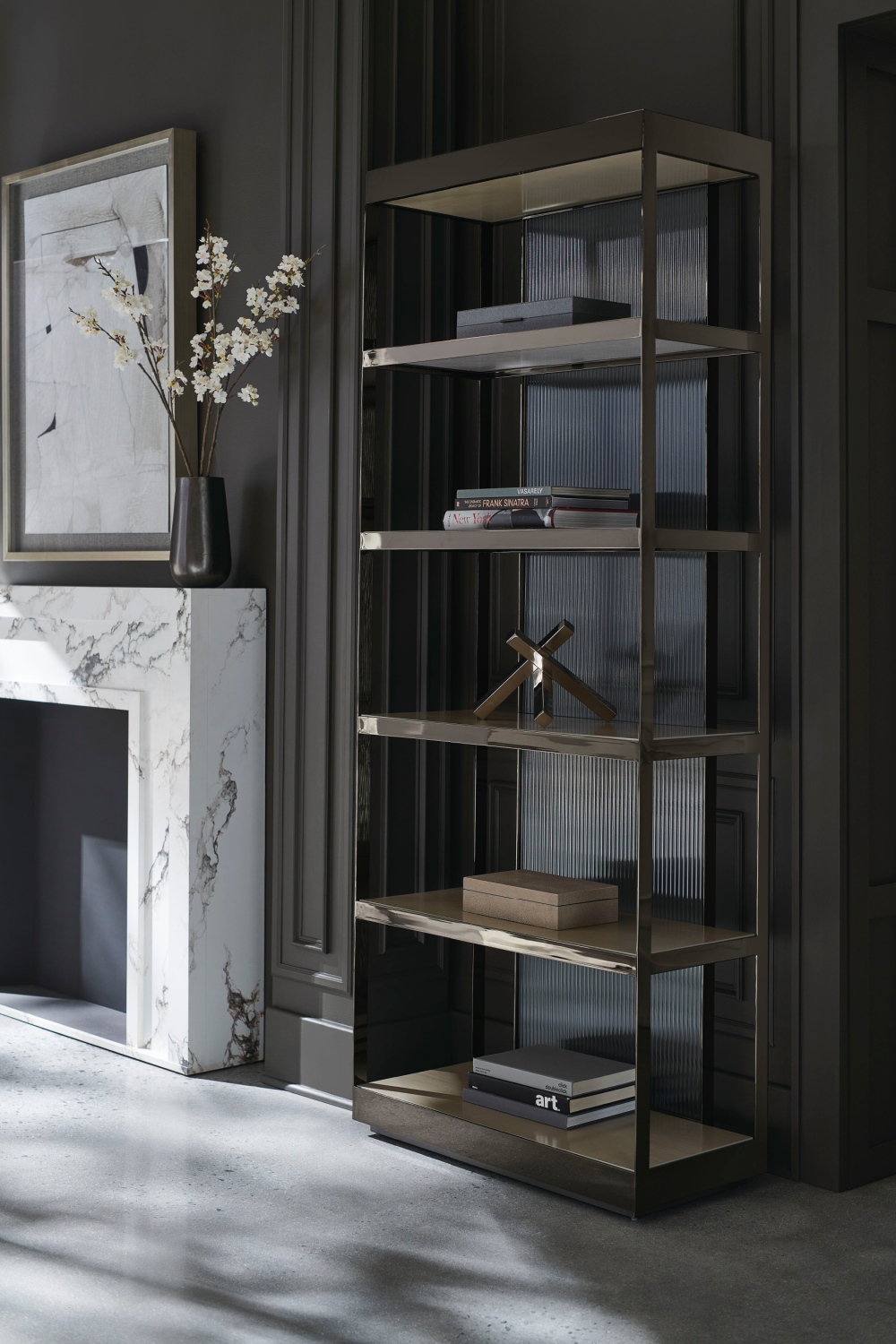 Bronze Framed Display Cabinet | Caracole Shelf Life | Oroa.com