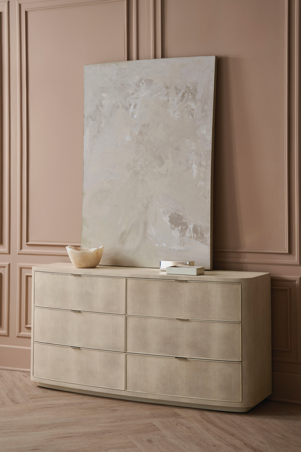 Cream Shagreen Dresser | Caracole Simply Perfect | Oroa.com