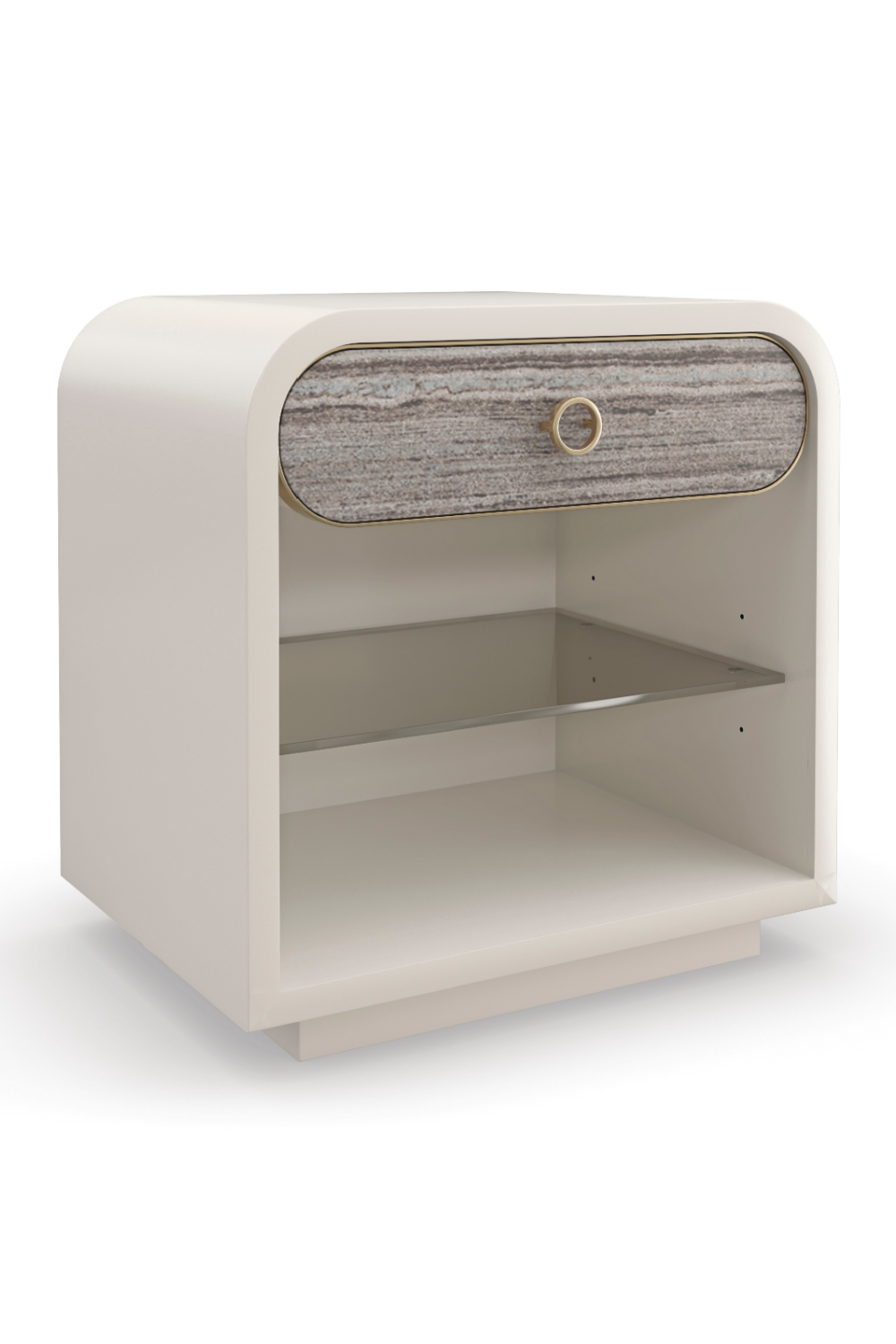 White Modern Nightstand | Caracole Quarry | Oroa.com