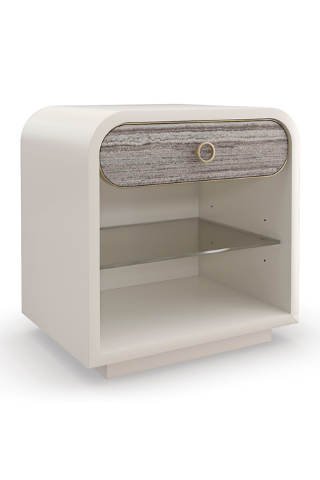 White Modern Nightstand | Caracole Quarry | Oroa.com