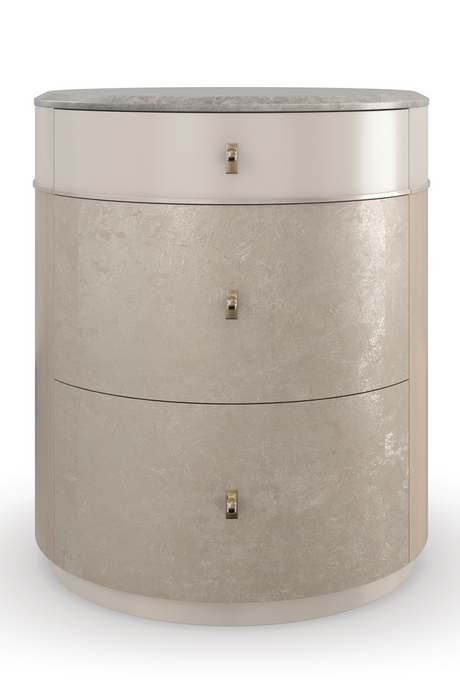 Curved Metallic Nightstand | Caracole Hang Around | Oroa.com