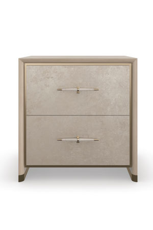 Beige 2-Drawer Nightstand | Caracole Hang Up | Oroa.com
