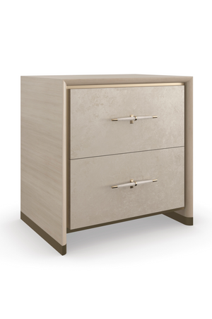 Beige 2-Drawer Nightstand | Caracole Hang Up | Oroa.com