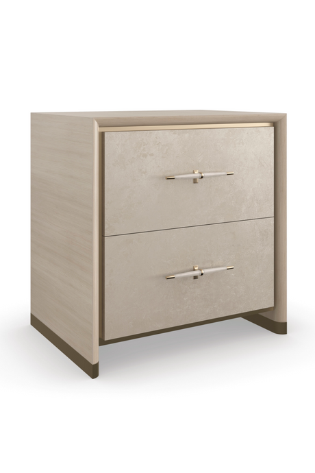 Beige 2-Drawer Nightstand | Caracole Hang Up | Oroa.com