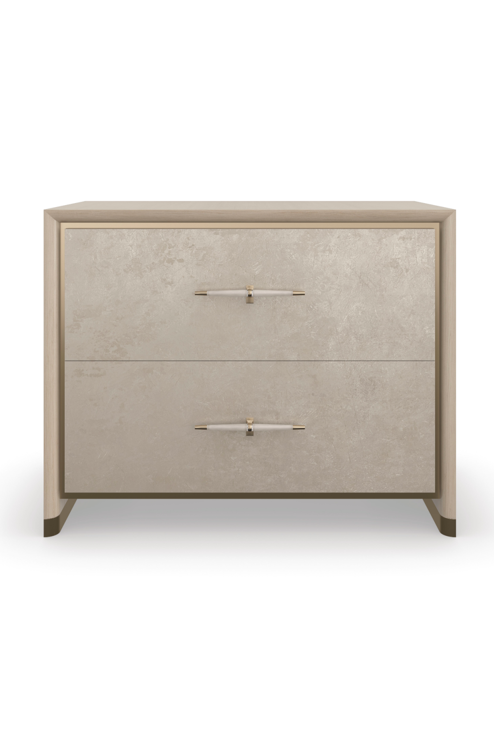 Beige 2-Drawer Nightstand | Caracole Hang Up | Oroa.com
