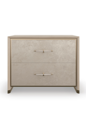 Beige 2-Drawer Nightstand | Caracole Hang Up | Oroa.com