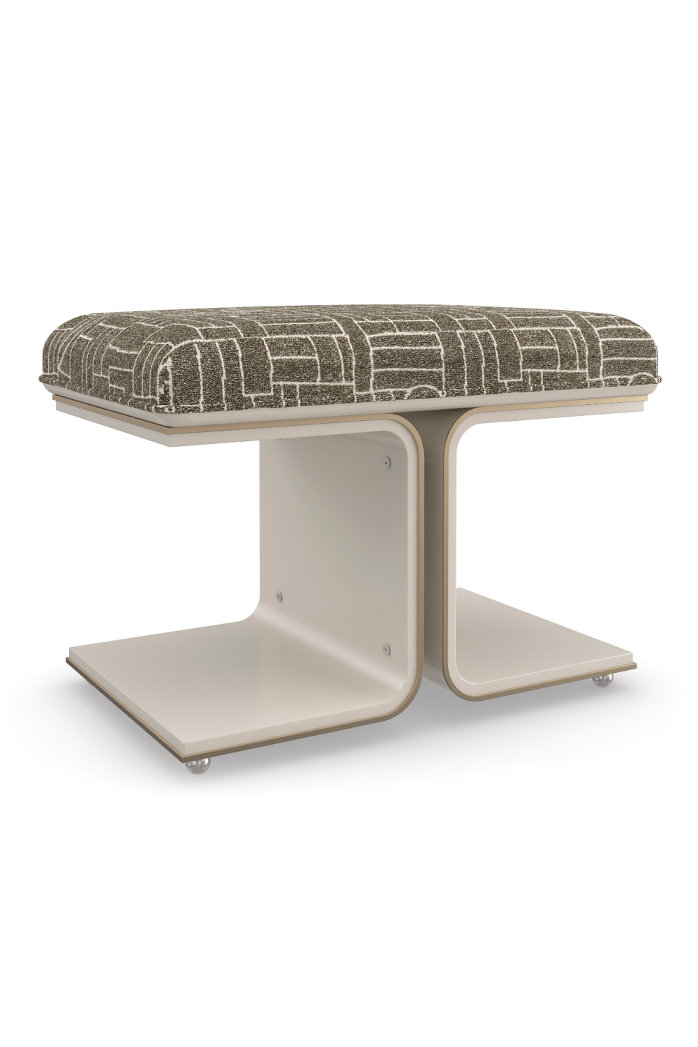 Moss Green Modern Ottoman | Caracole Balance Beam | Oroa.com